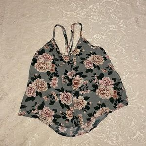 American Eagle Floral Tank Top Blouse